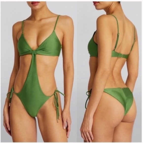 Other - NWT Cult Gaia Teo Cutout One Piece Swimsuit Basil Green S